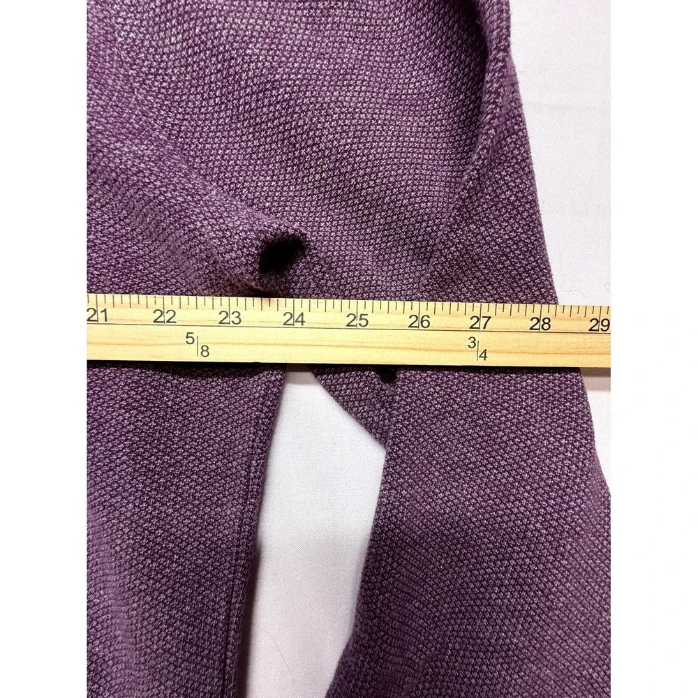 JoS. A. Bank Reserve Sweater Men XL Purple Traditional Fit Quarter Zip Mock Neck